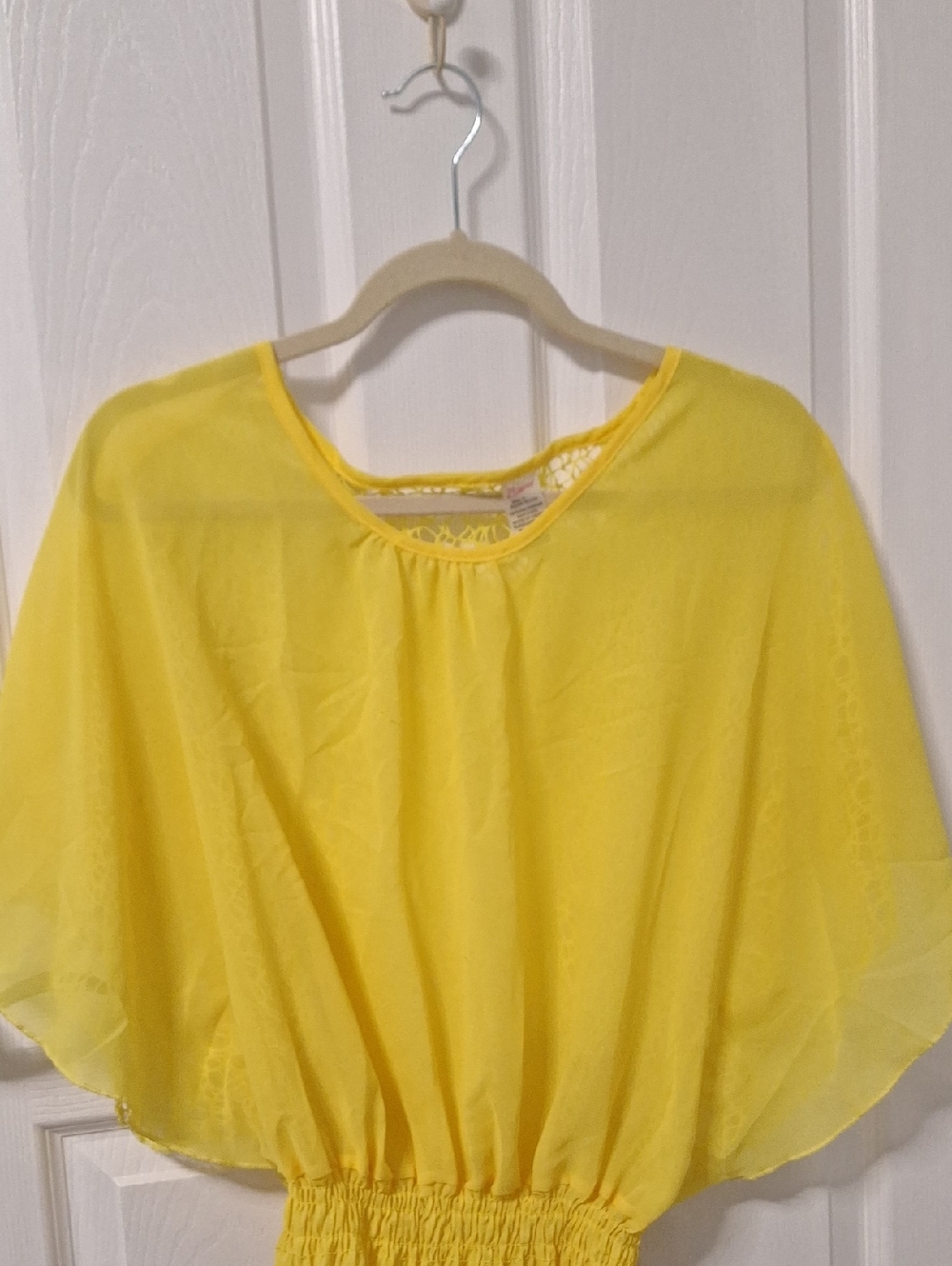 Yellow Women’s Blouse - Lightweight Elastic Waist Top